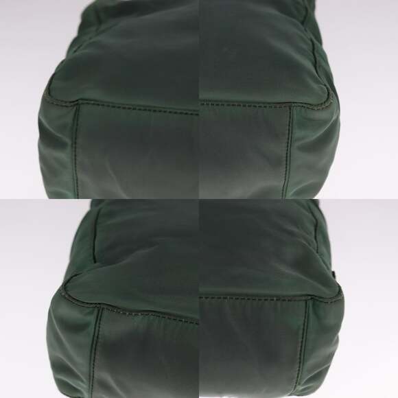 PRADA Hand Bag Nylon Green Silver - Picture 10 of 12